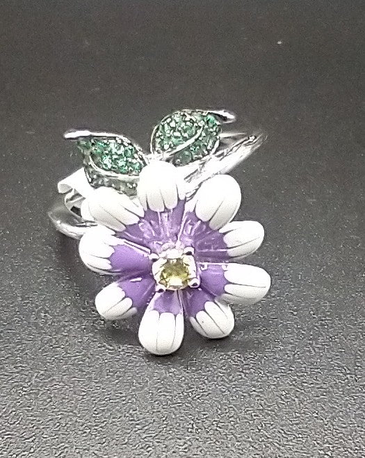 "FLORET" Handcrafted 925 sterling silver ring size 7.......$65.