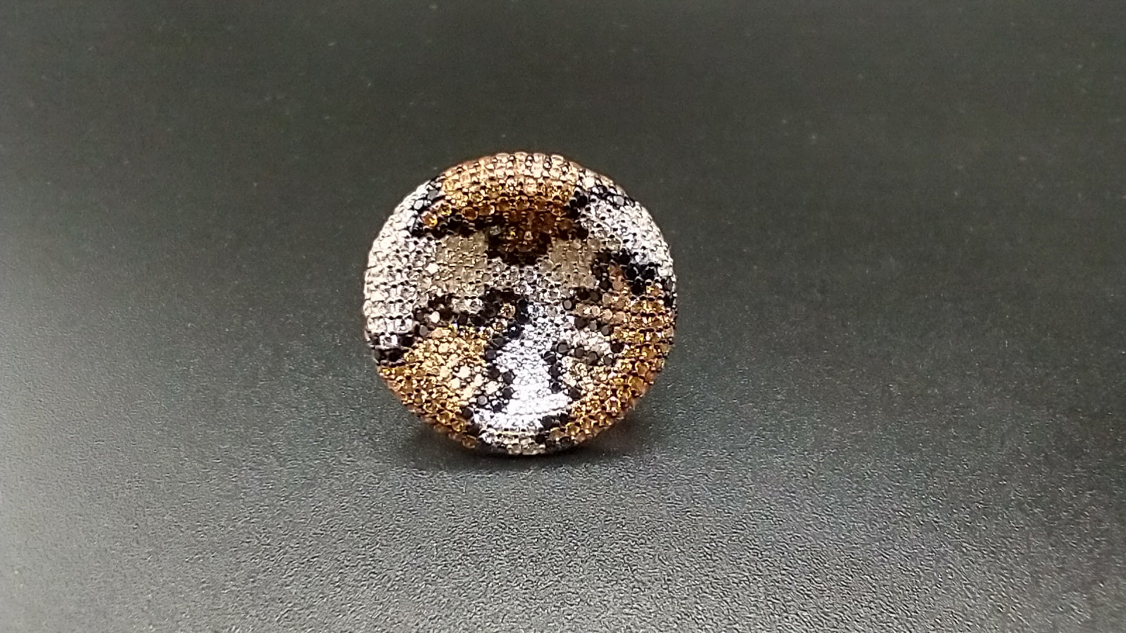 " REPTILE PATTERN" Rose gold over 925 sterling silver with mixed stones ring size 8....$85.