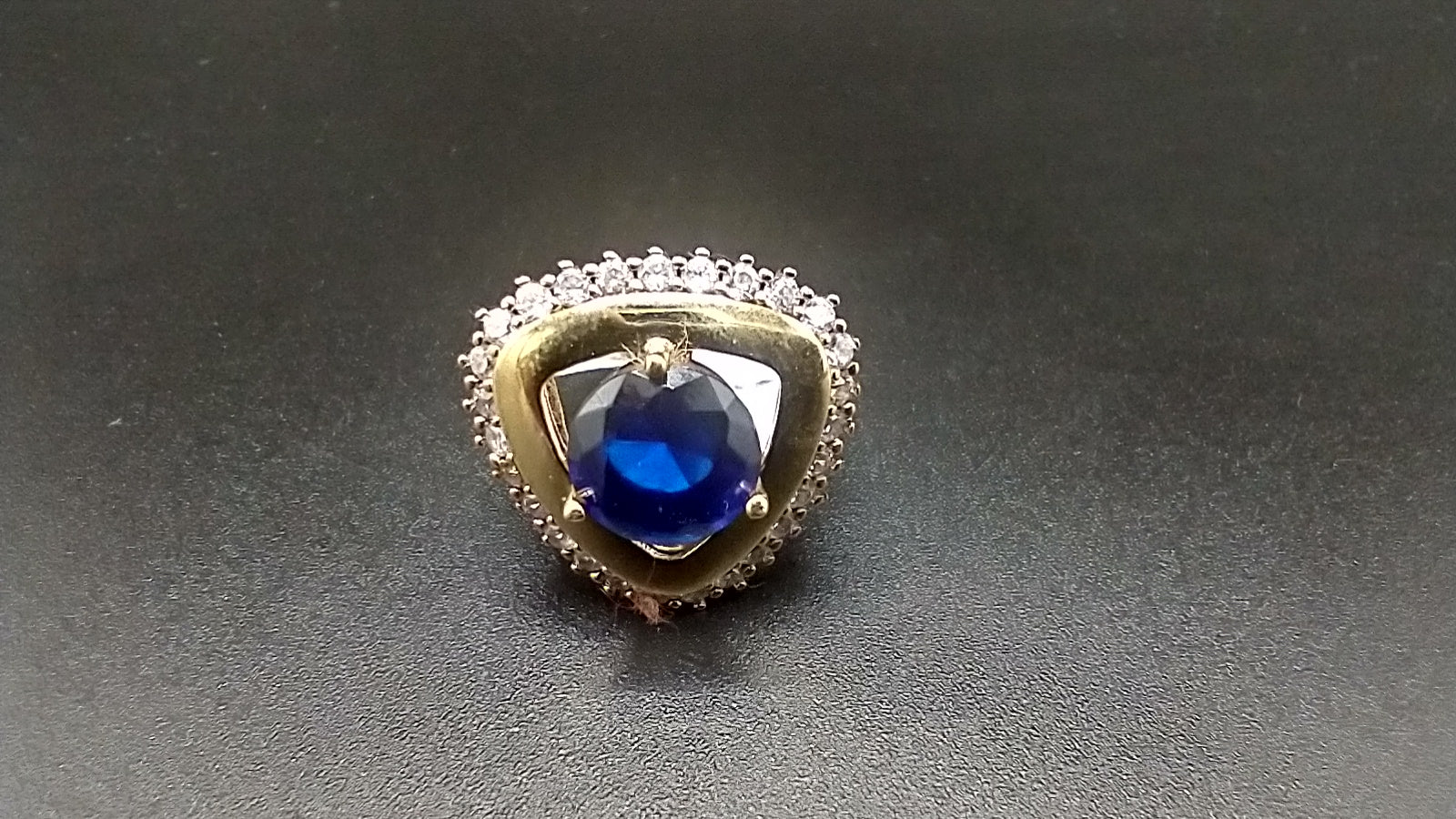 "NO COMPROMISE" Topaz 925 sterling silver and bronze ring size 8.........$70.00